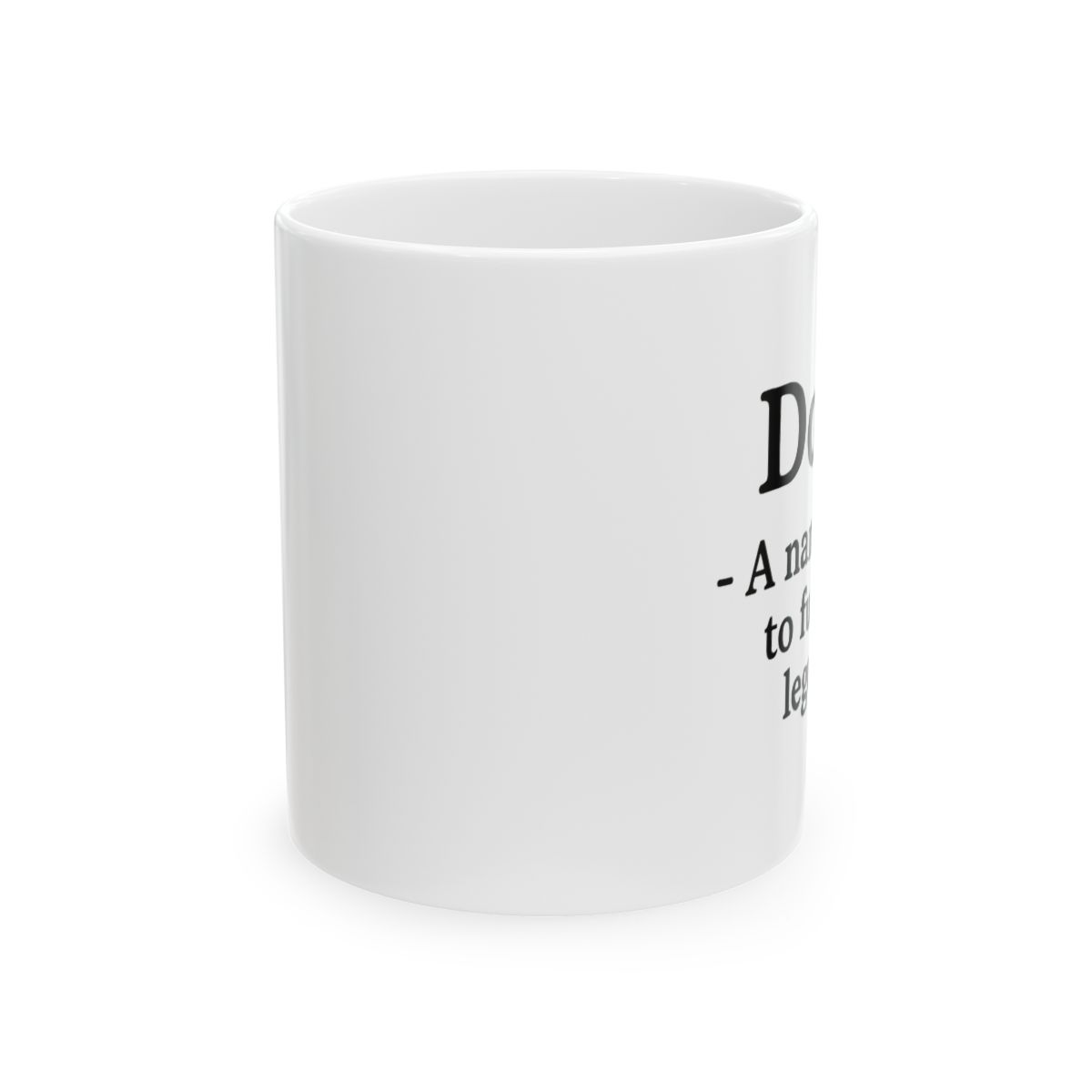 Doug Is A Legend Bold Typography Coffee Mug - alternate angle 1, merchandise